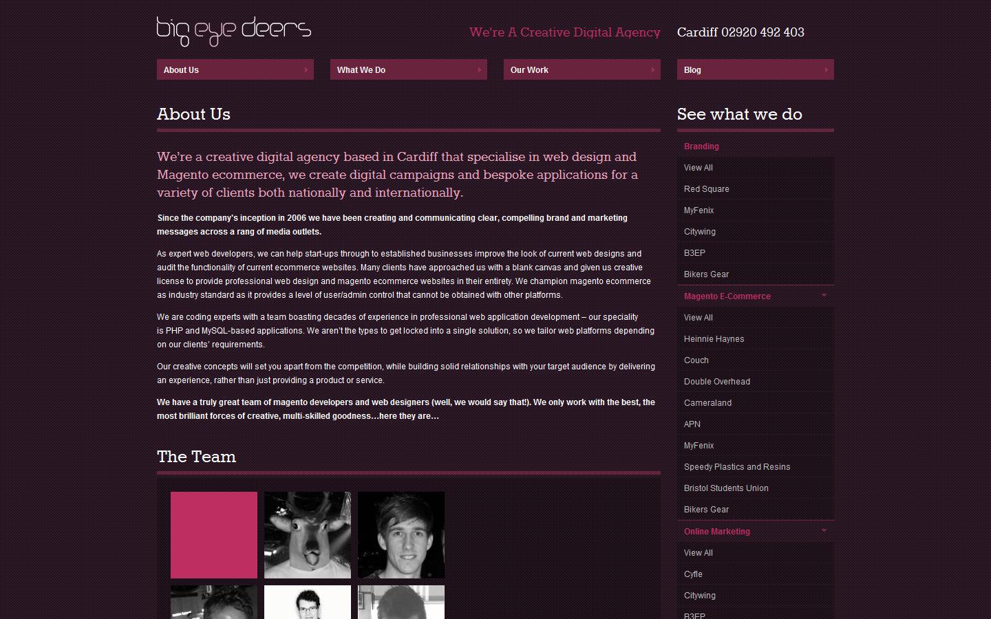 Big Eye Deers Website