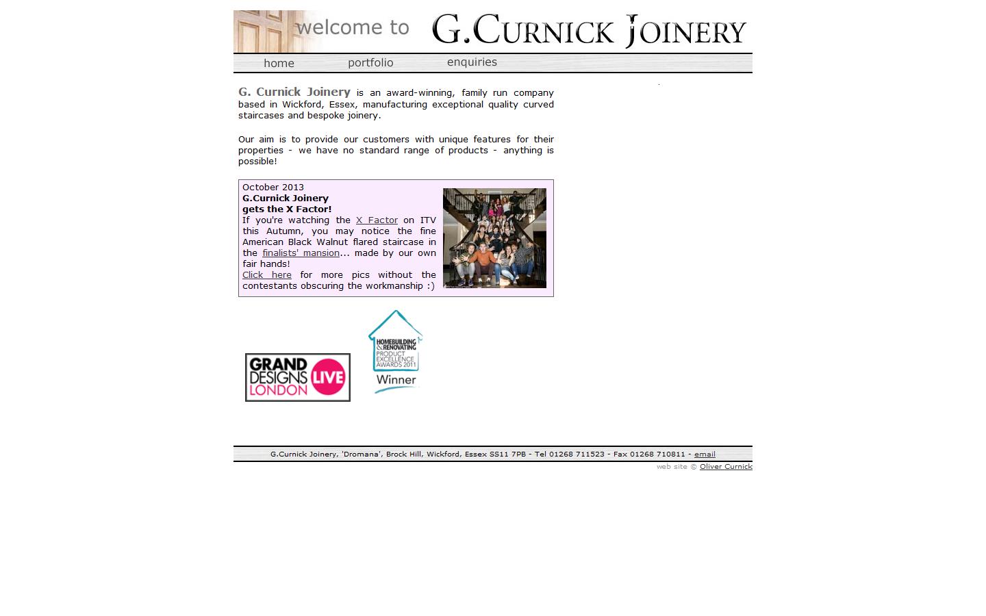 G.Curnick Joinery Website