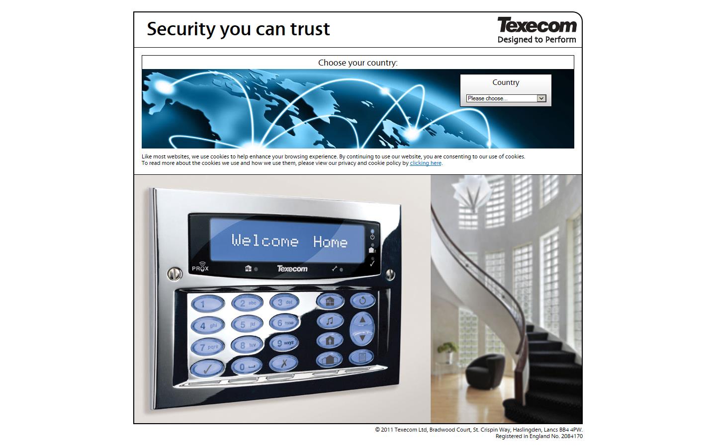 Texecom Ltd Website