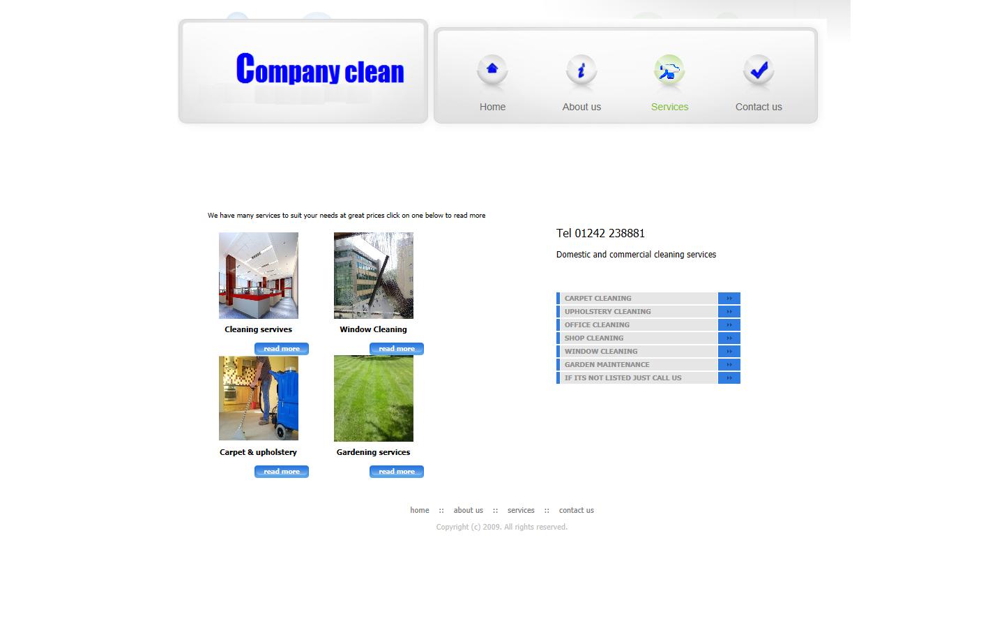 Company Clean Website