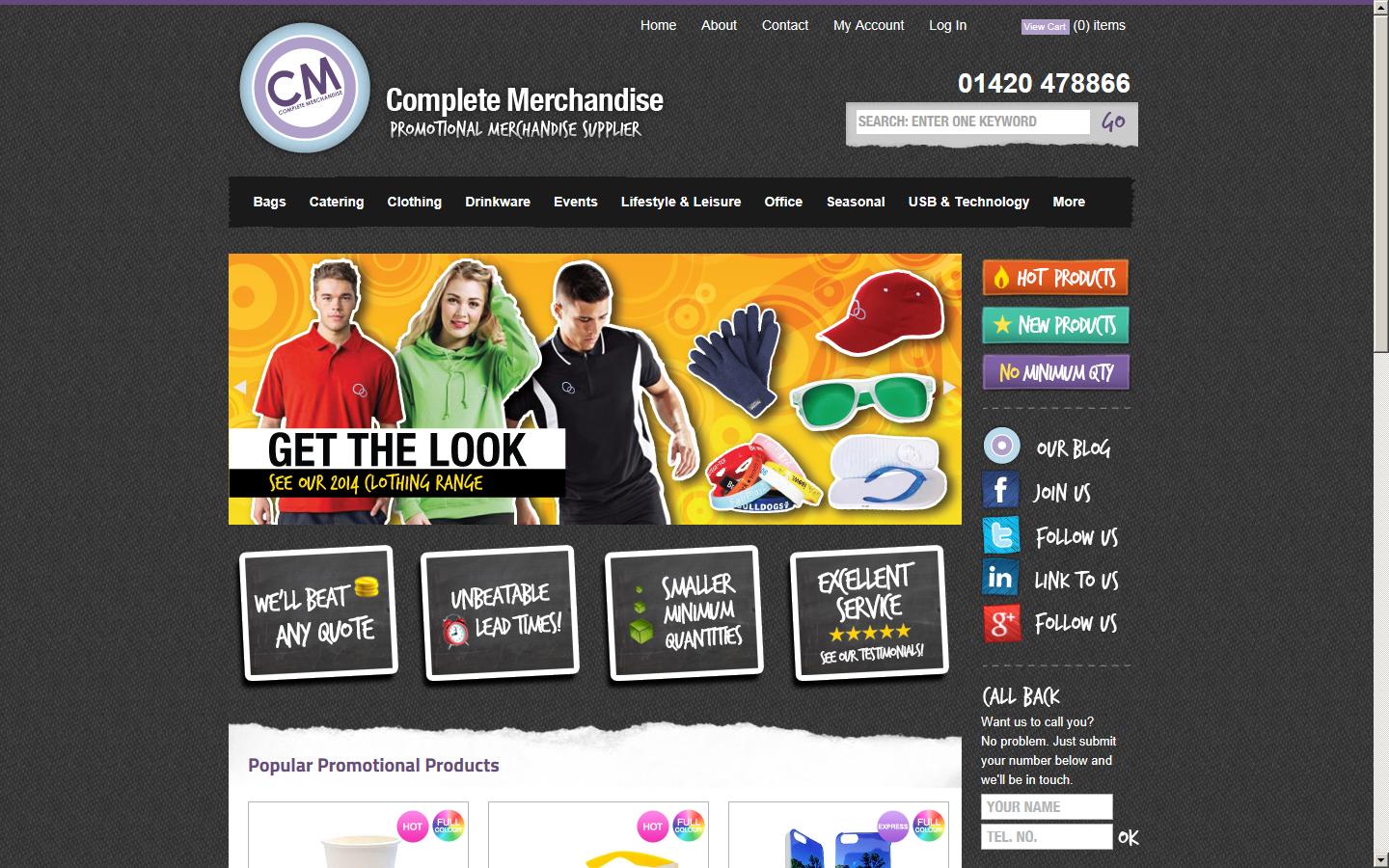 Complete Merchandise Website