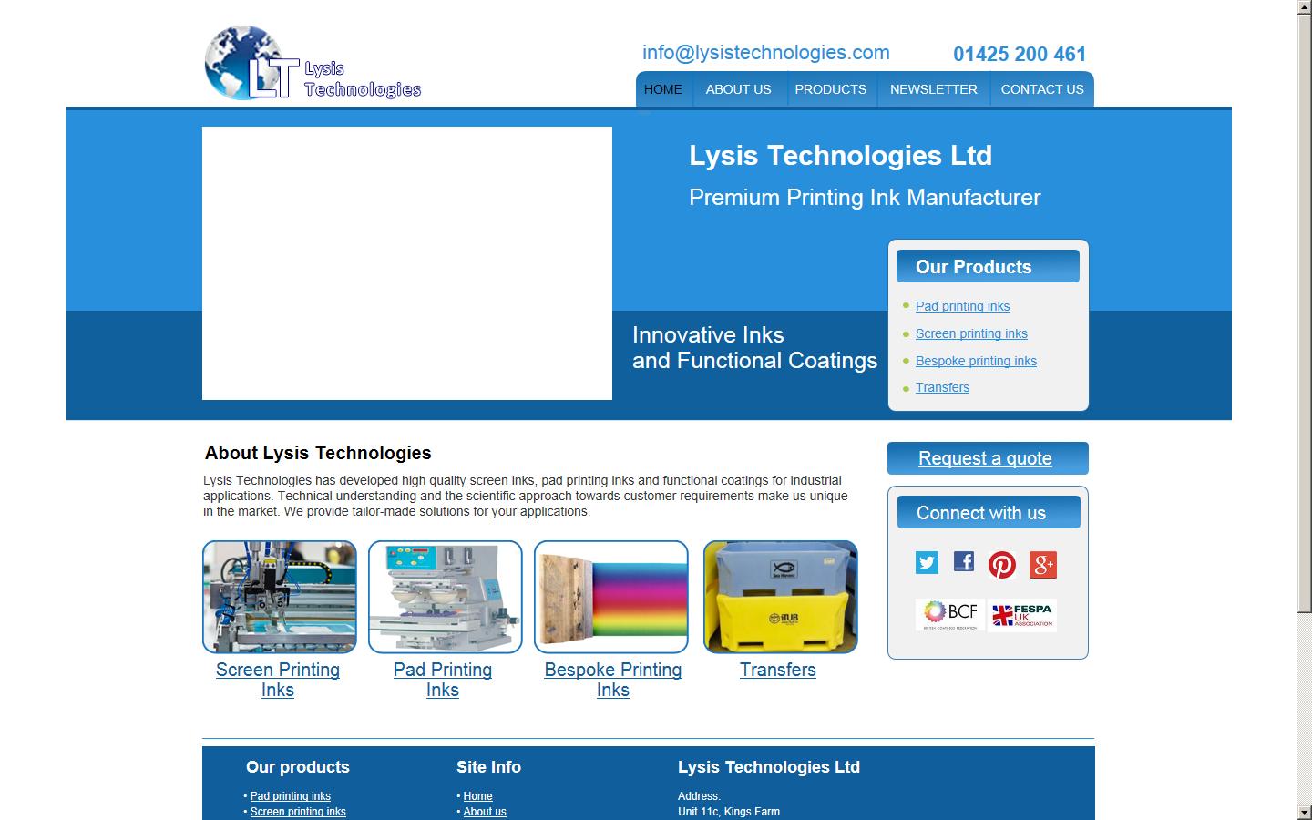Lysis Technologies Ltd Website