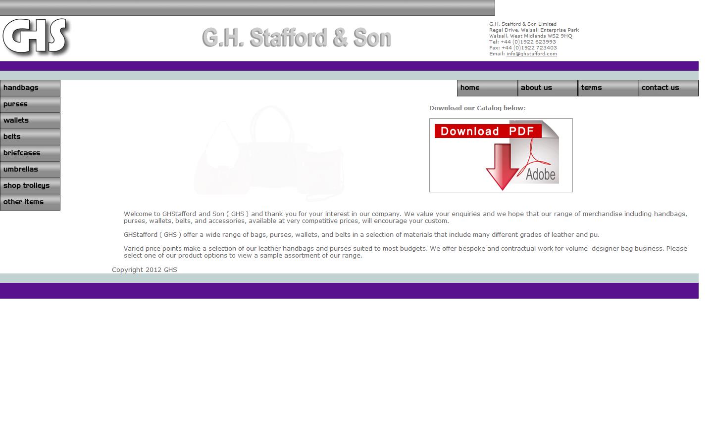 G.H. Stafford & Son Limited Website