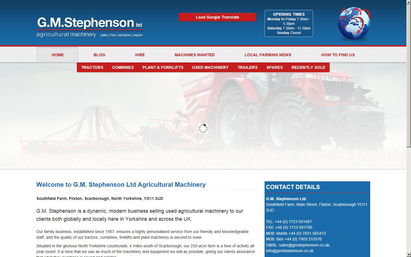 G M Stephenson Ltd Website