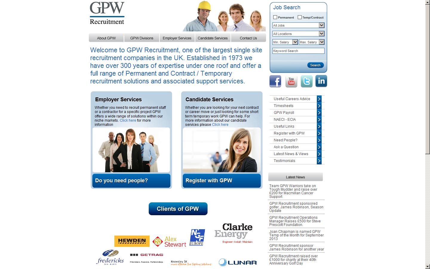 G P W Recruitment  Website