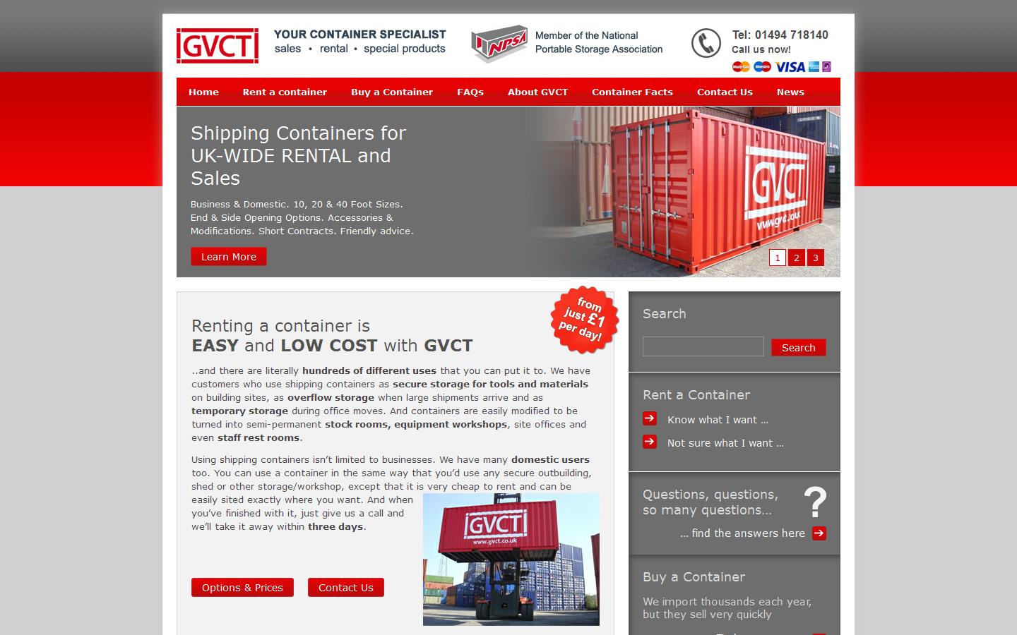 Grand View Container Trading UK Ltd Website