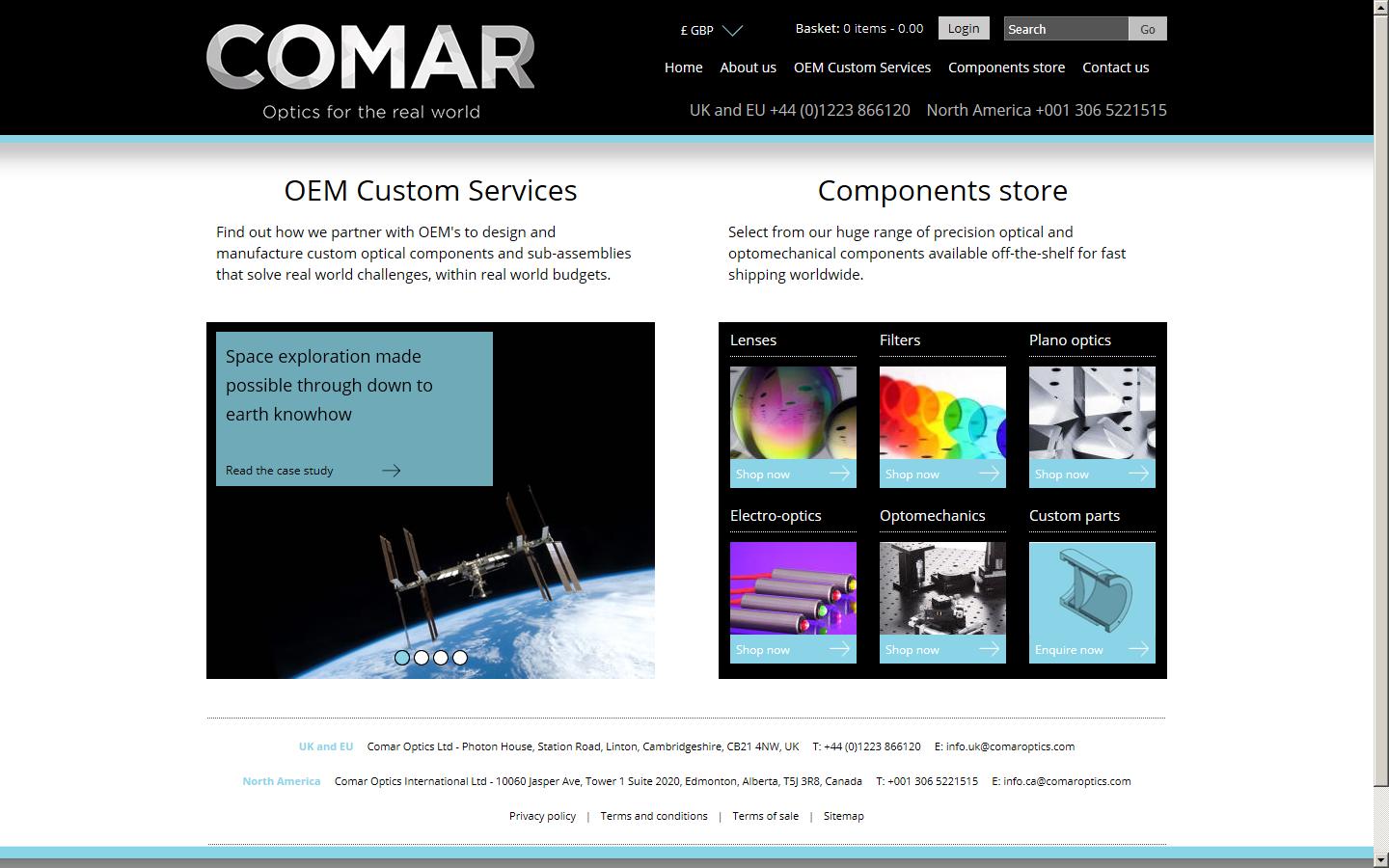 Comar Optics Website