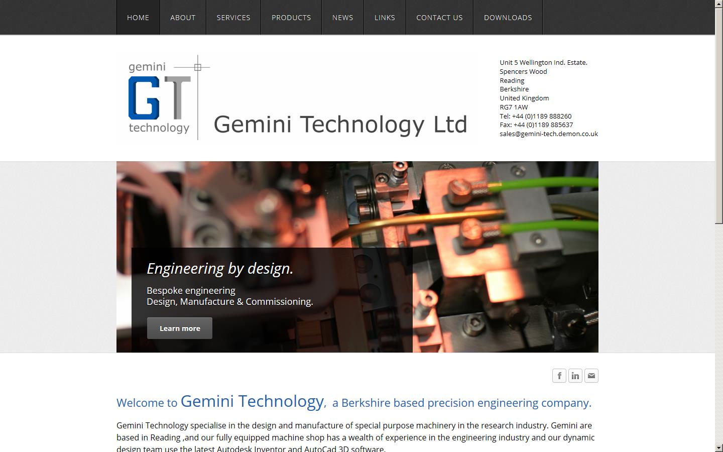 Gemini Technology Ltd Website