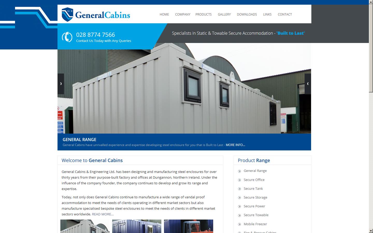 General Cabins & Engineering Ltd Website