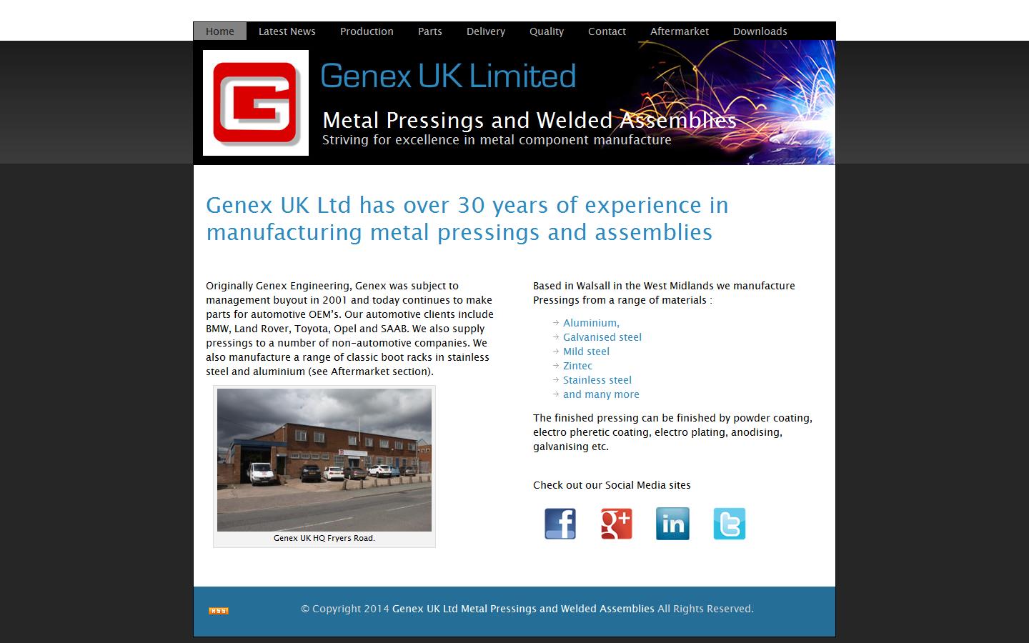 Genex UK Ltd Website