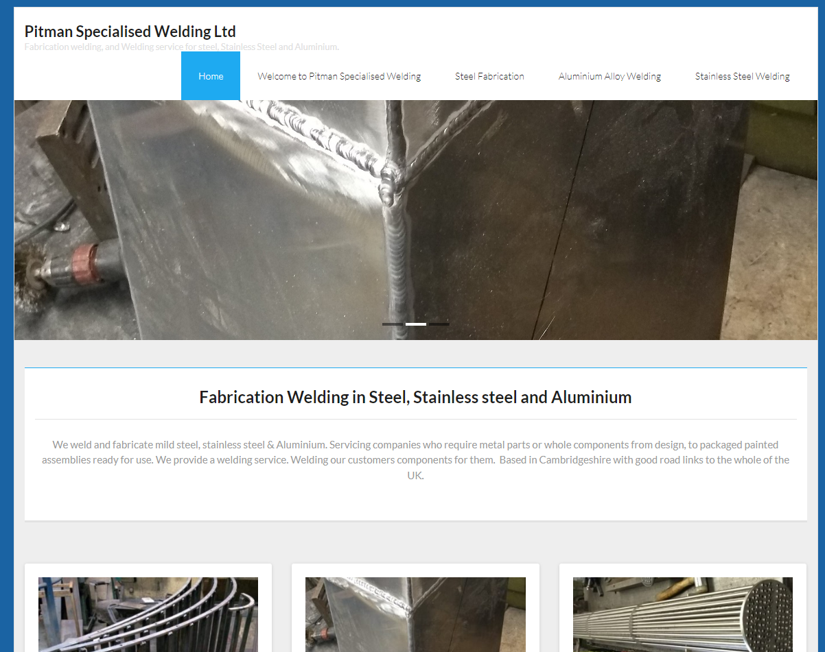Pitman Specialised Welding Ltd Website