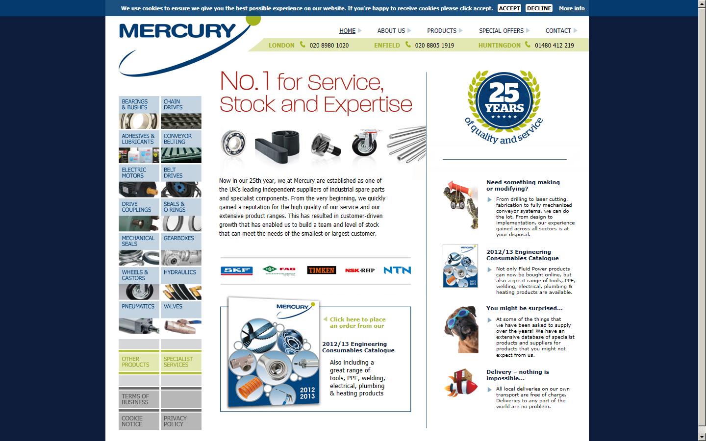 Mercury Ltd Website