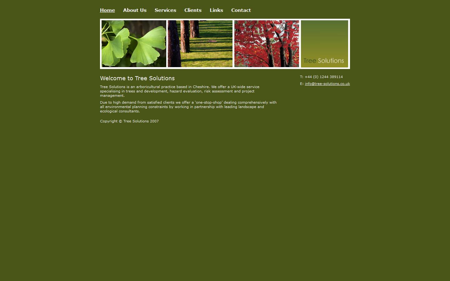 Tree Solutions - Arboricultural Consultancy Website