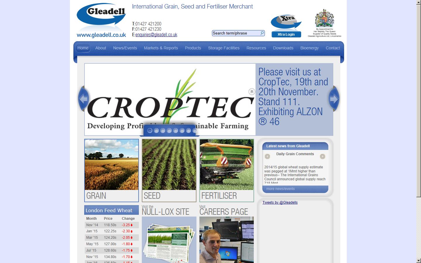 Gleadell Agriculture Ltd Website