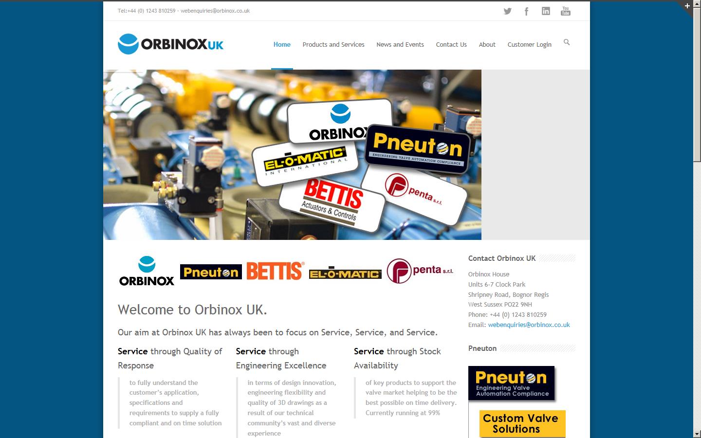 Orbinox UK Ltd Website