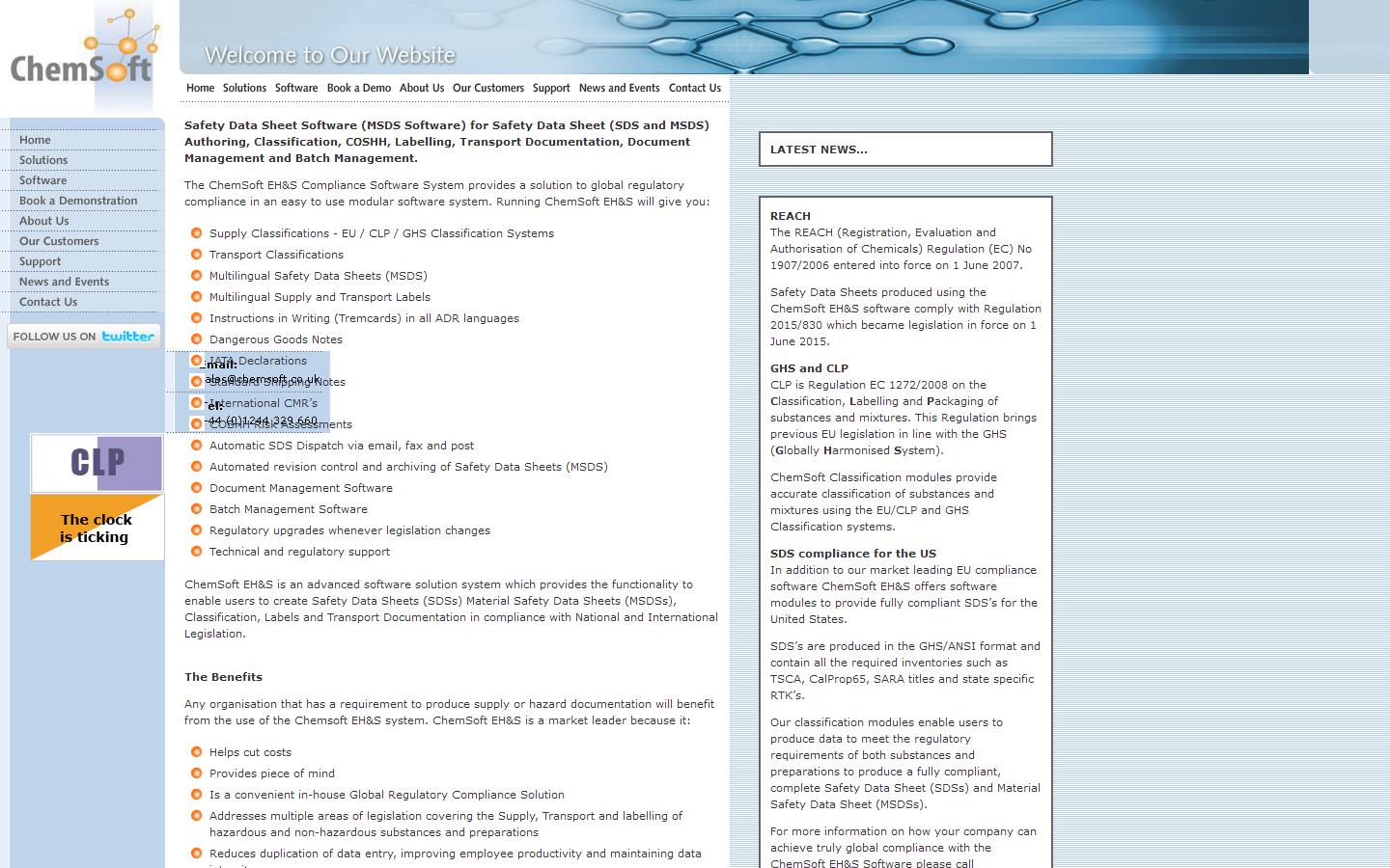 ChemSoft Ltd Website