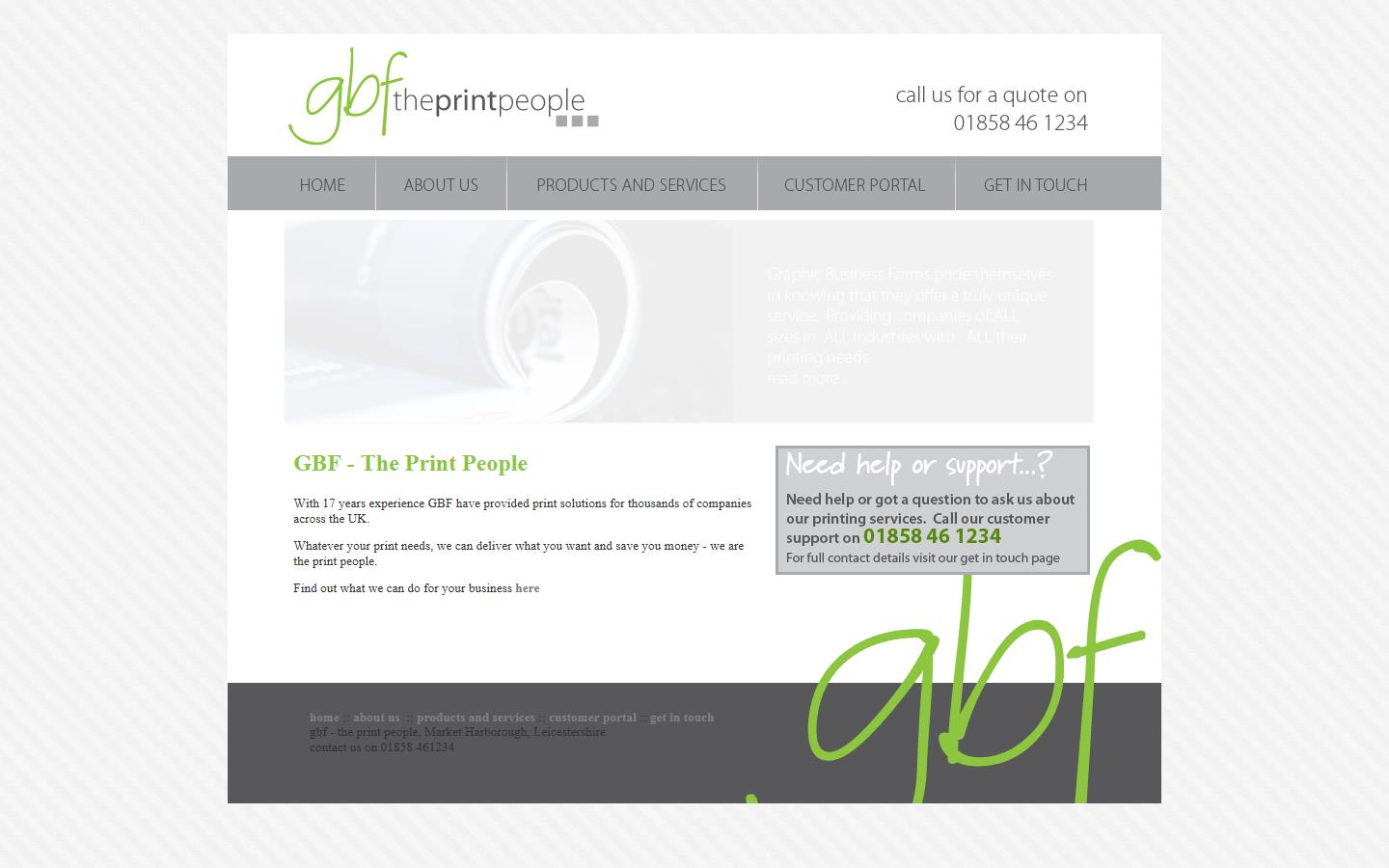 Graphic Business Forms Ltd Website