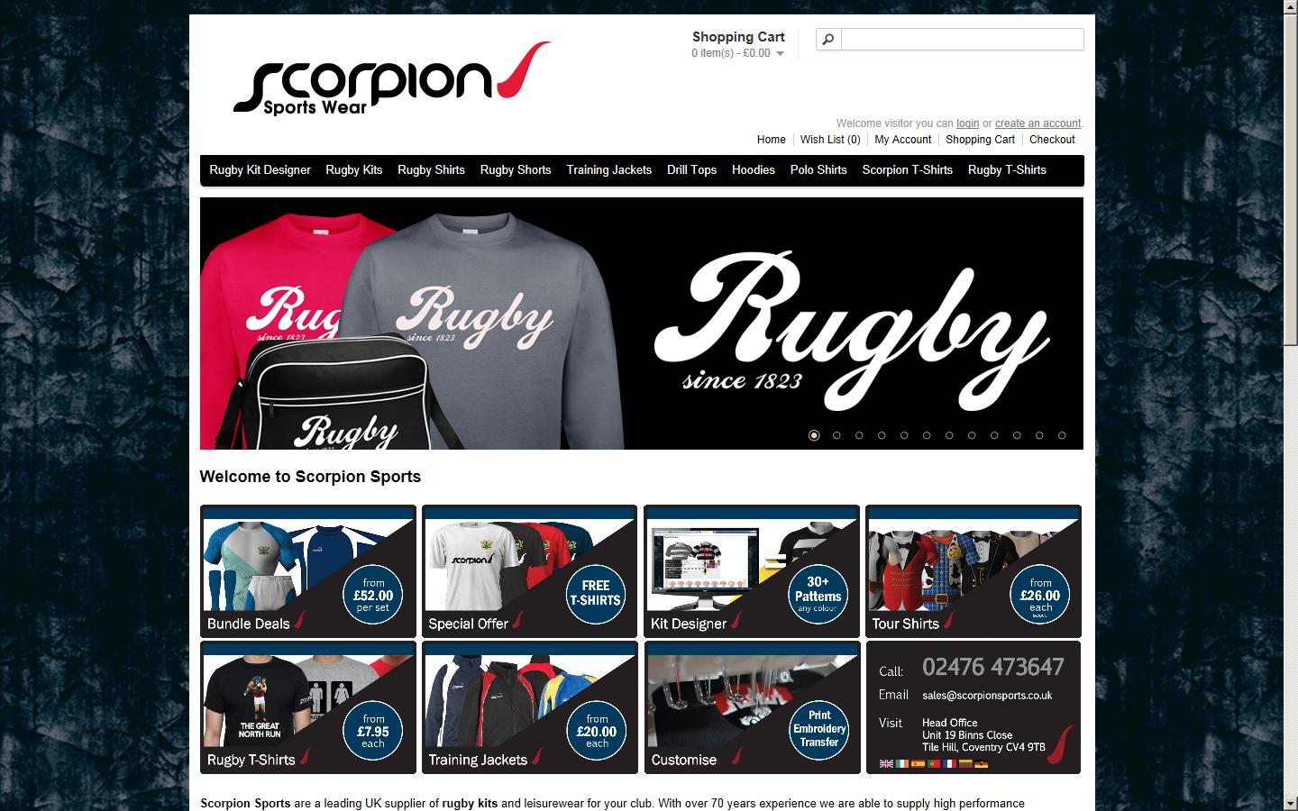Scorpion Sports UK Limited Website