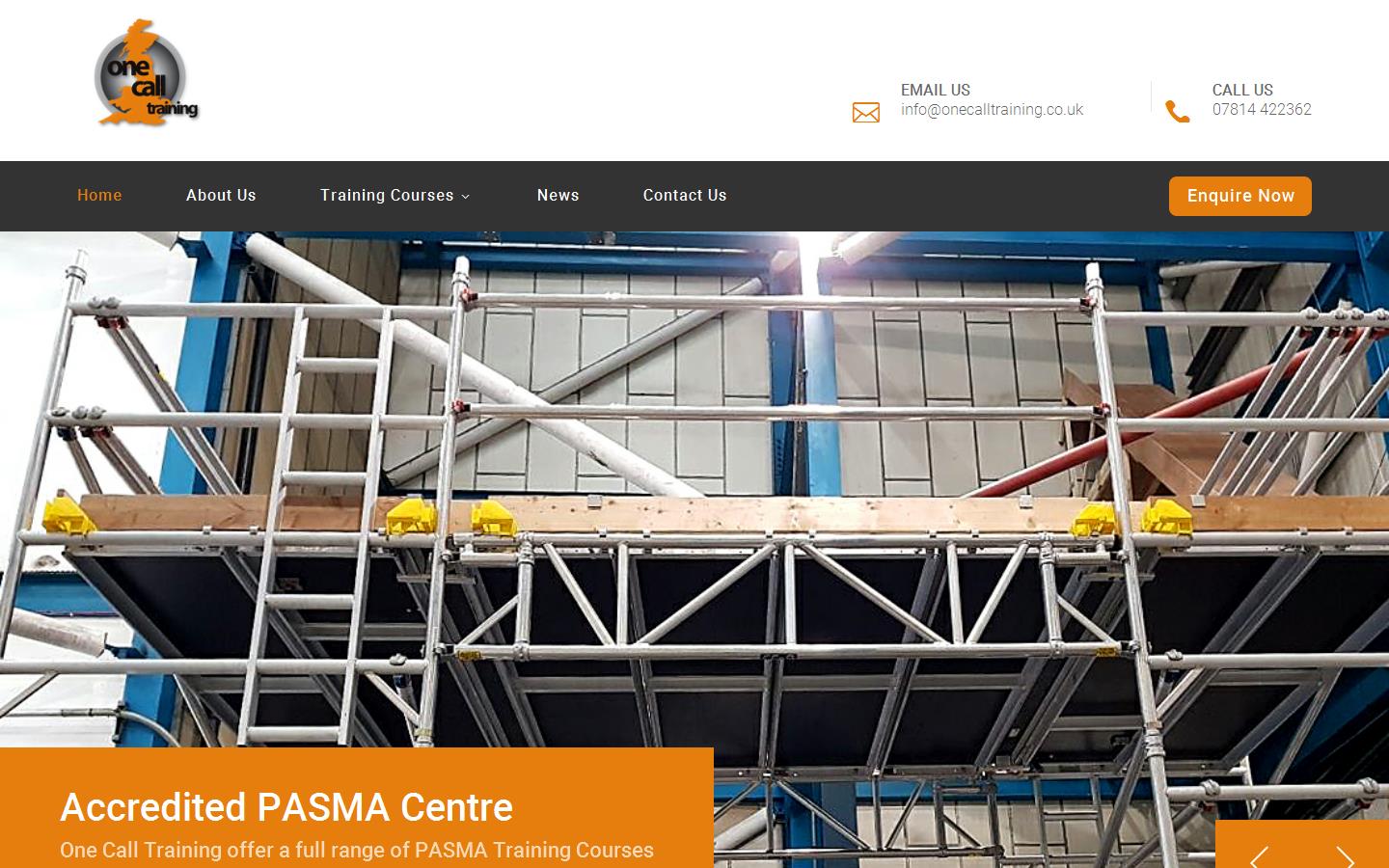 One Call Training Ltd Website