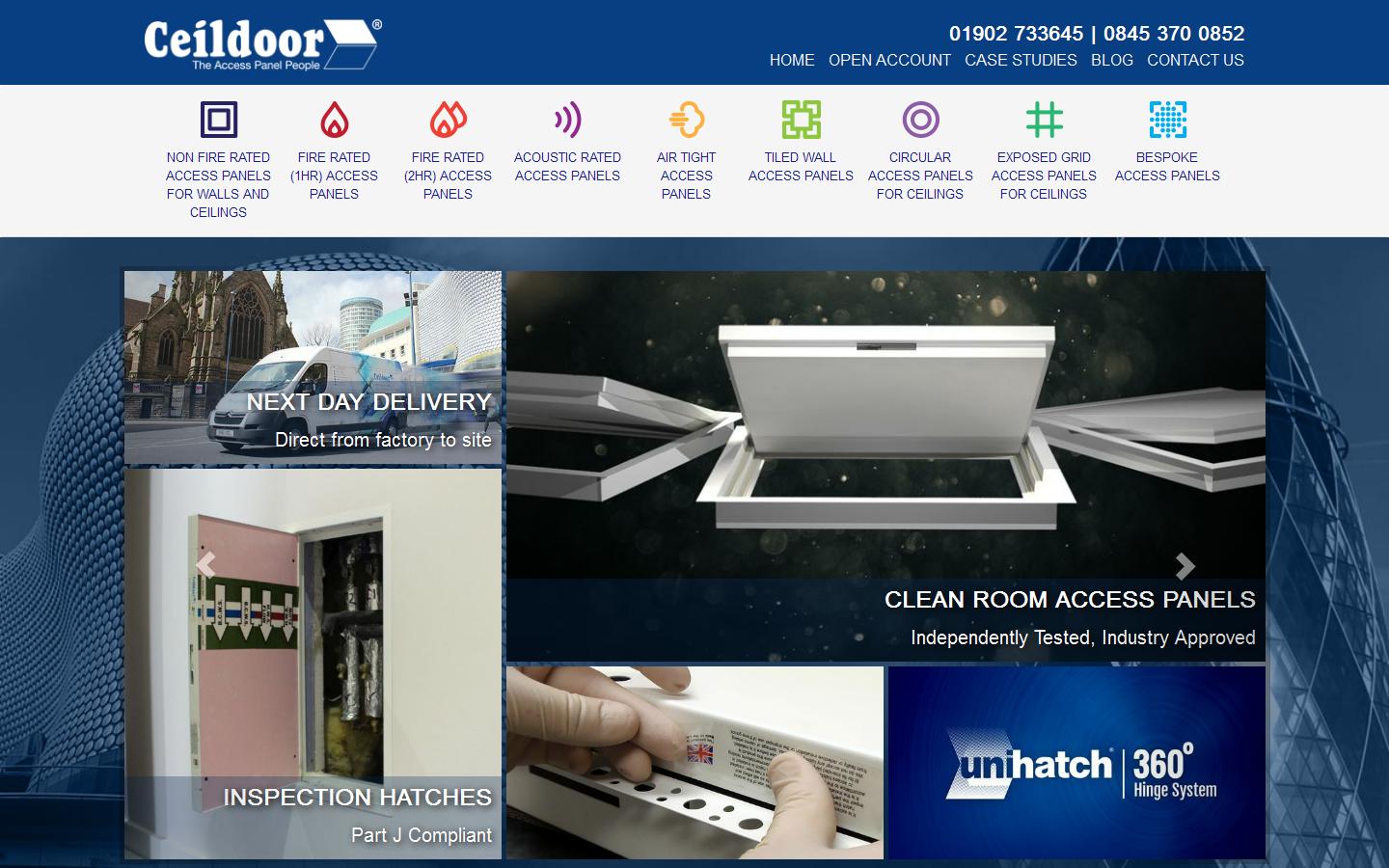 Ceildoor Products Ltd Website