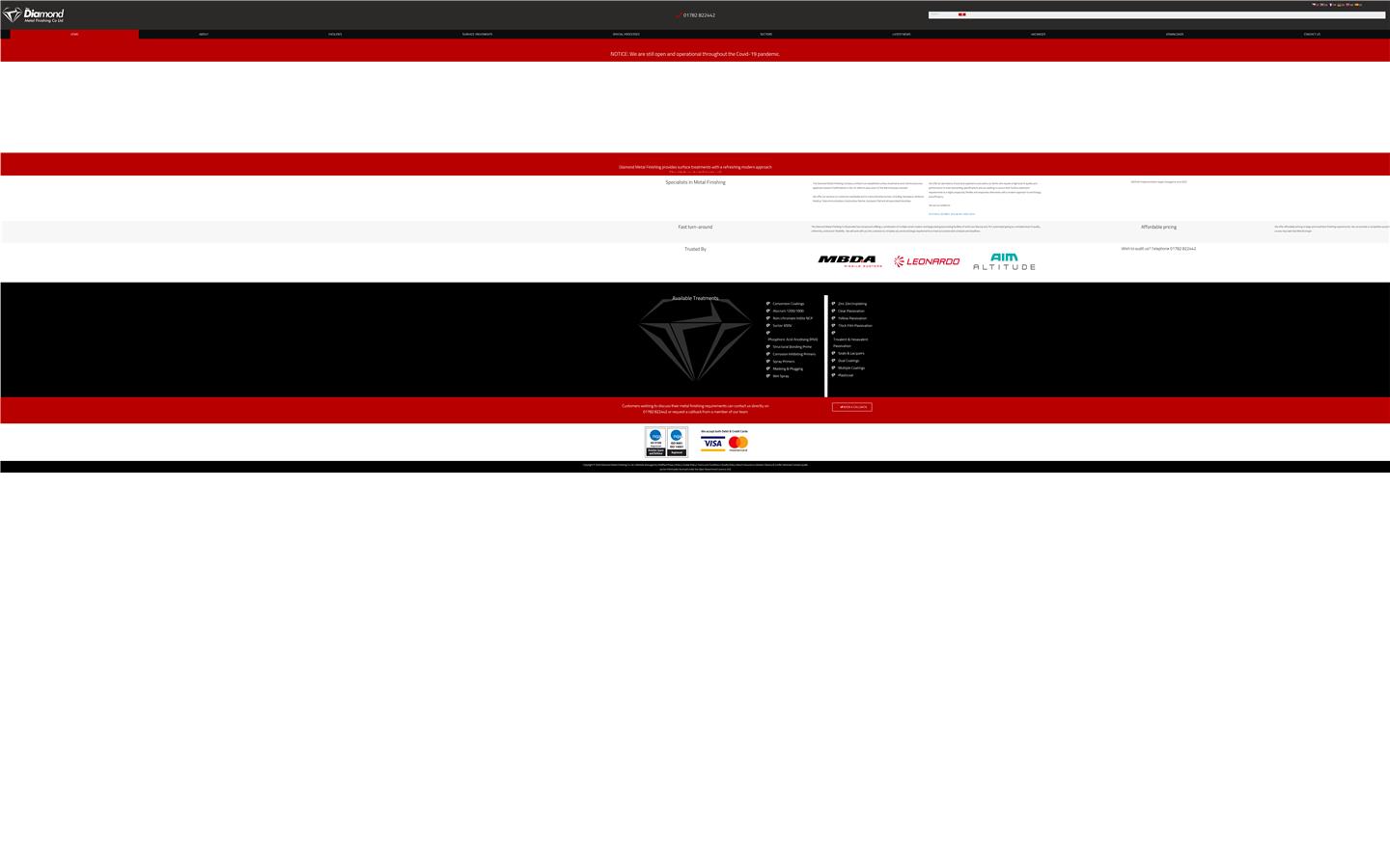 The Diamond Metal Finishing Company Ltd Website