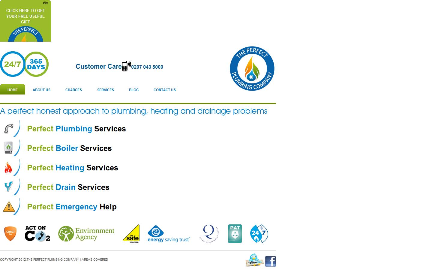 The Perfect Plumbing Company Website