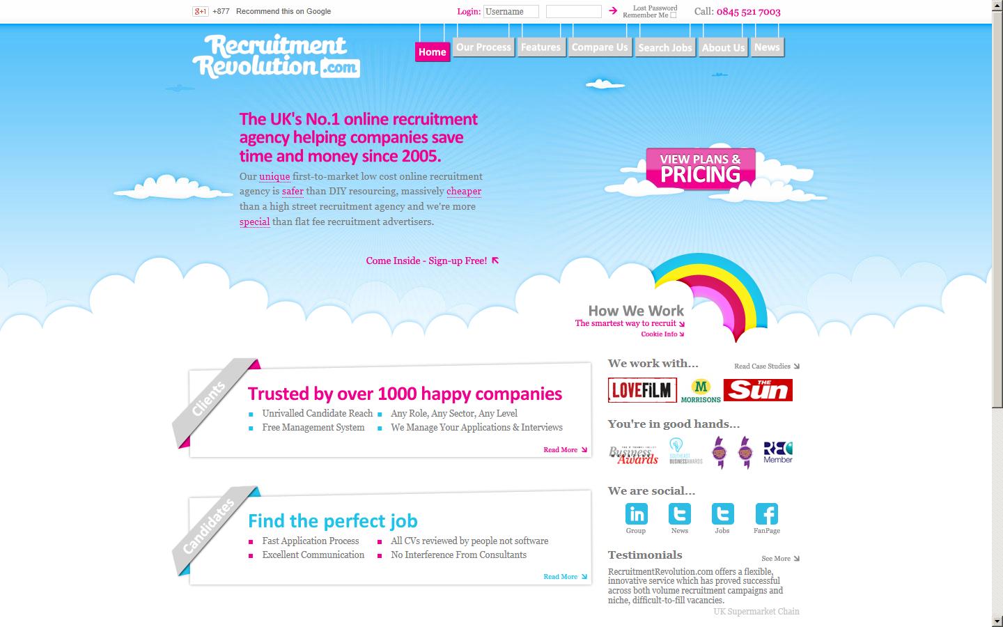 RecruitmentRevolution.com Website