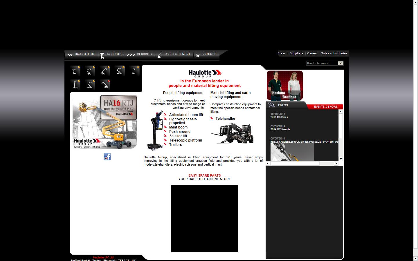 Haulotte UK Ltd Website