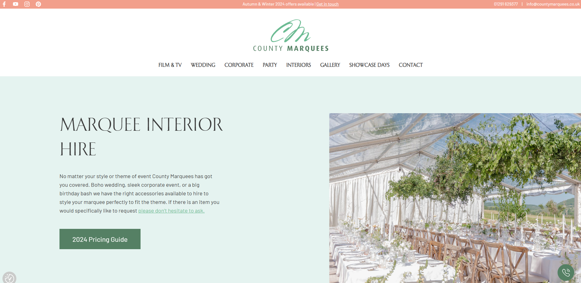 County Marquees Website