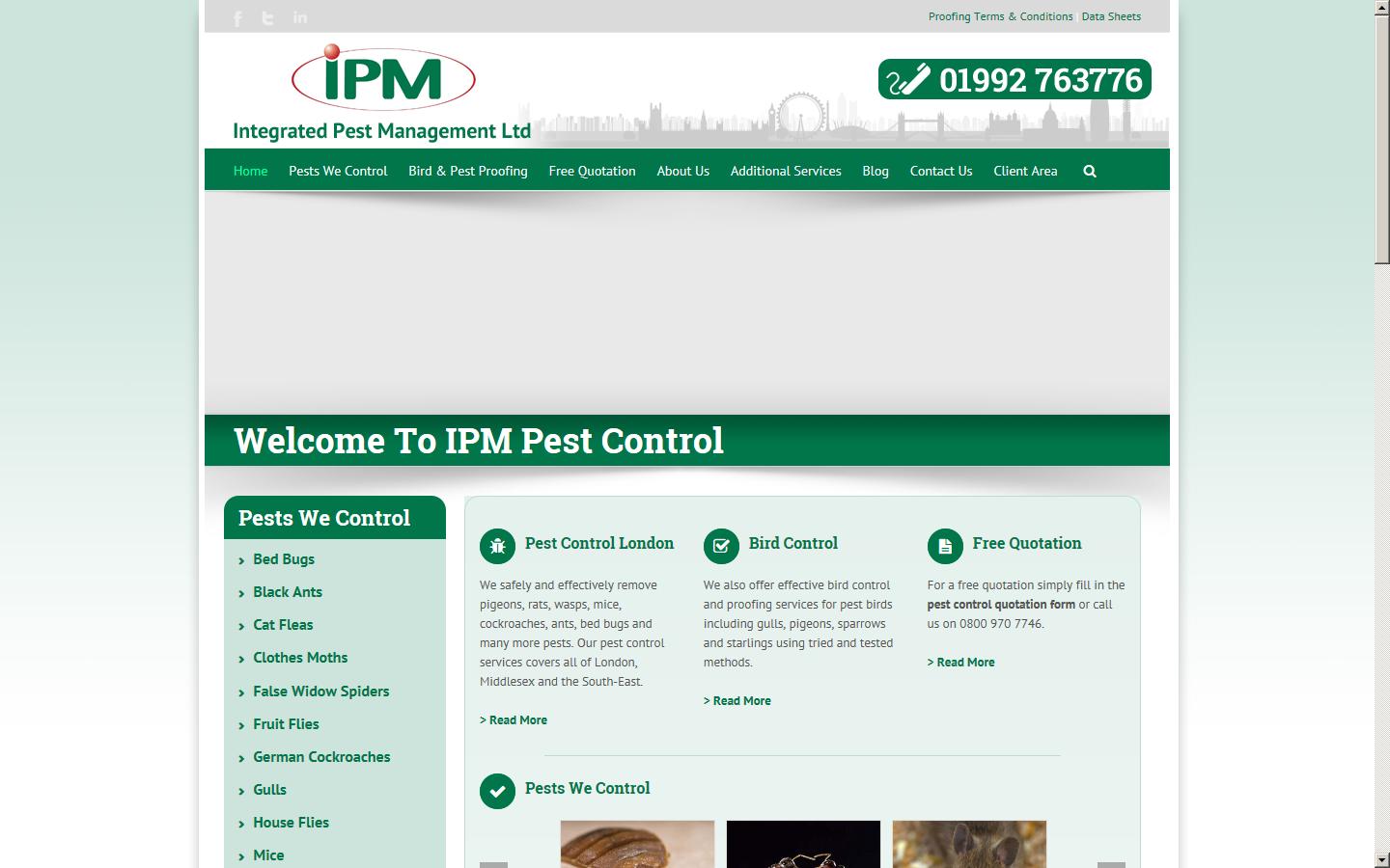 Integrated Pest Management Ltd Website