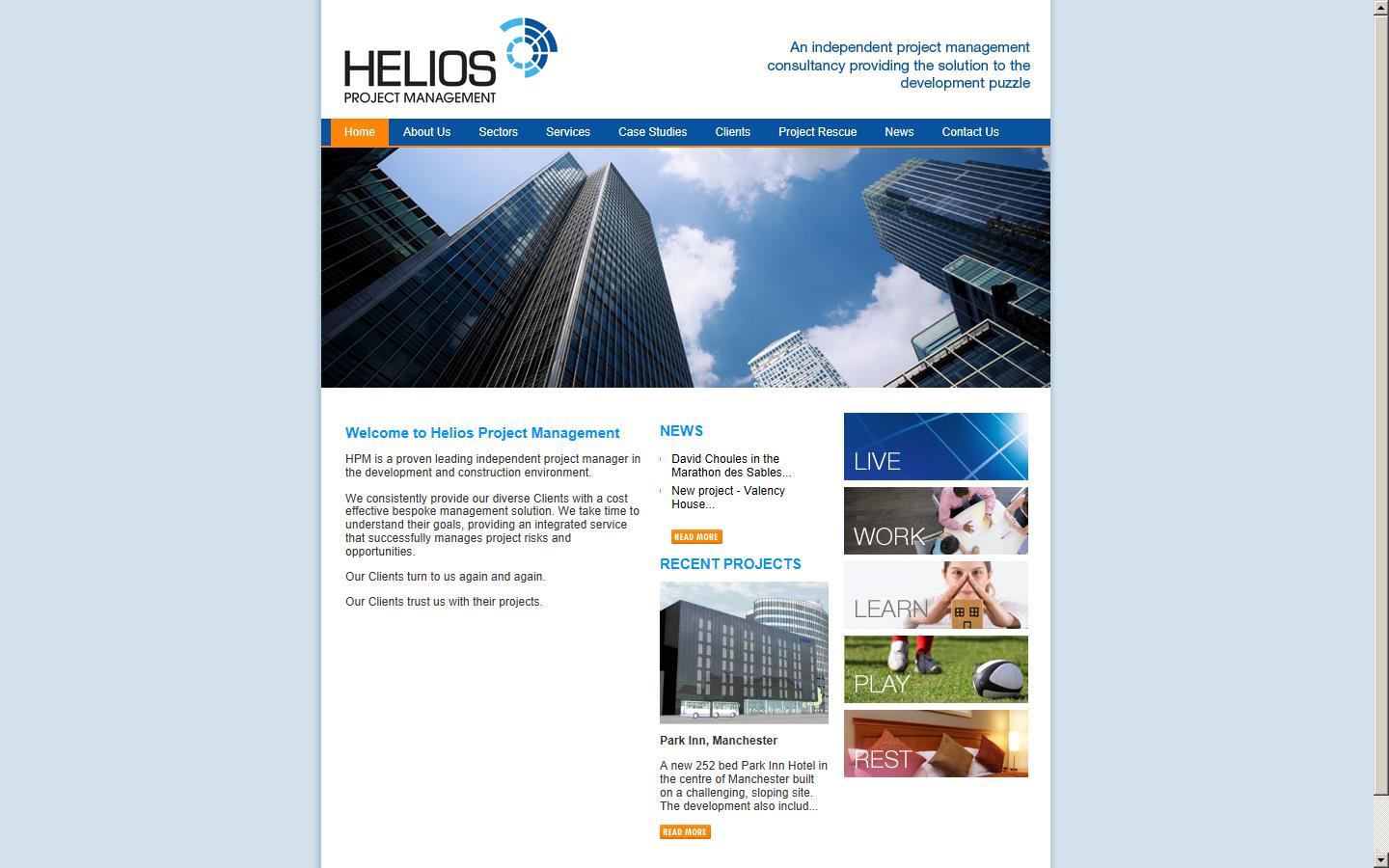 Helios Project Management Ltd Website