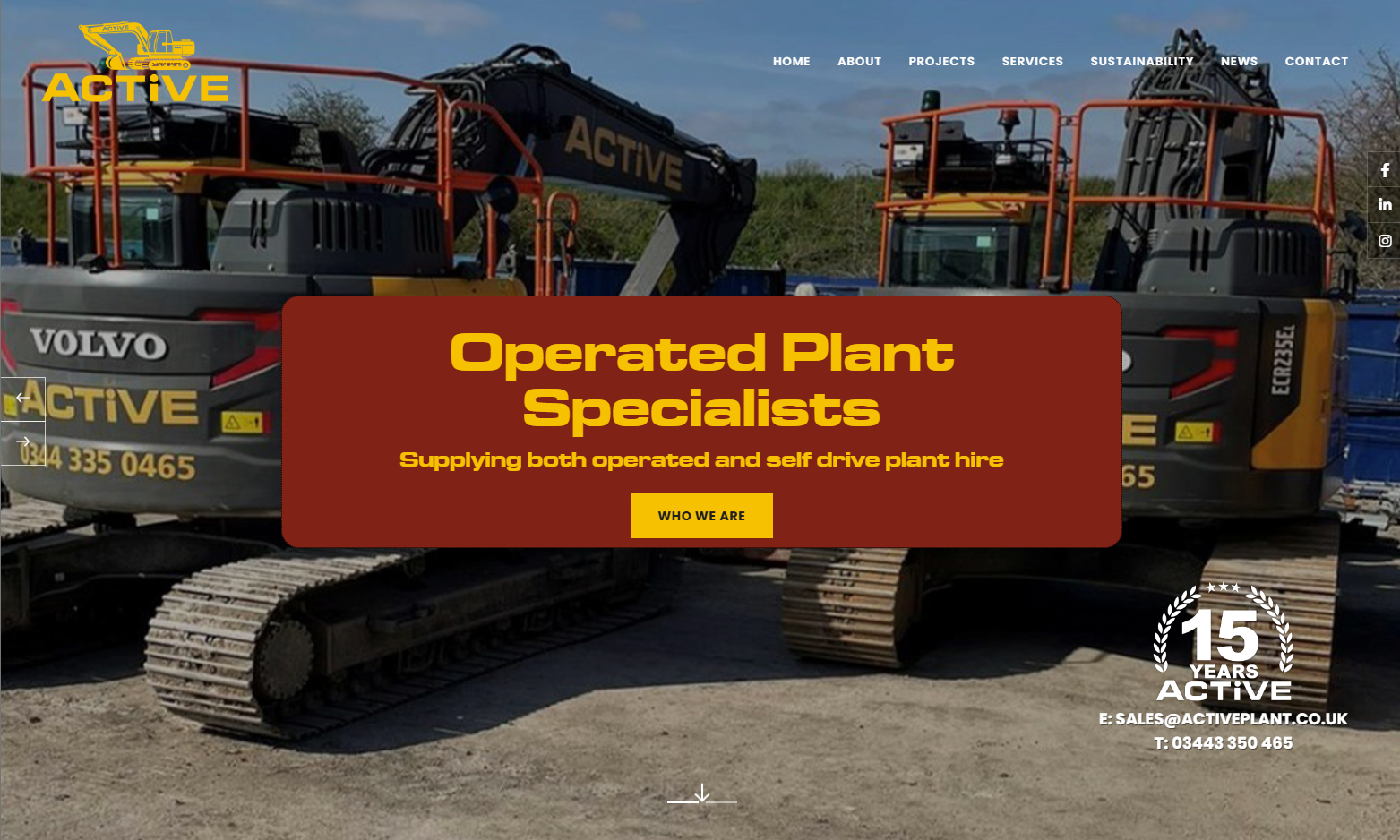 Active Plant Hire Website