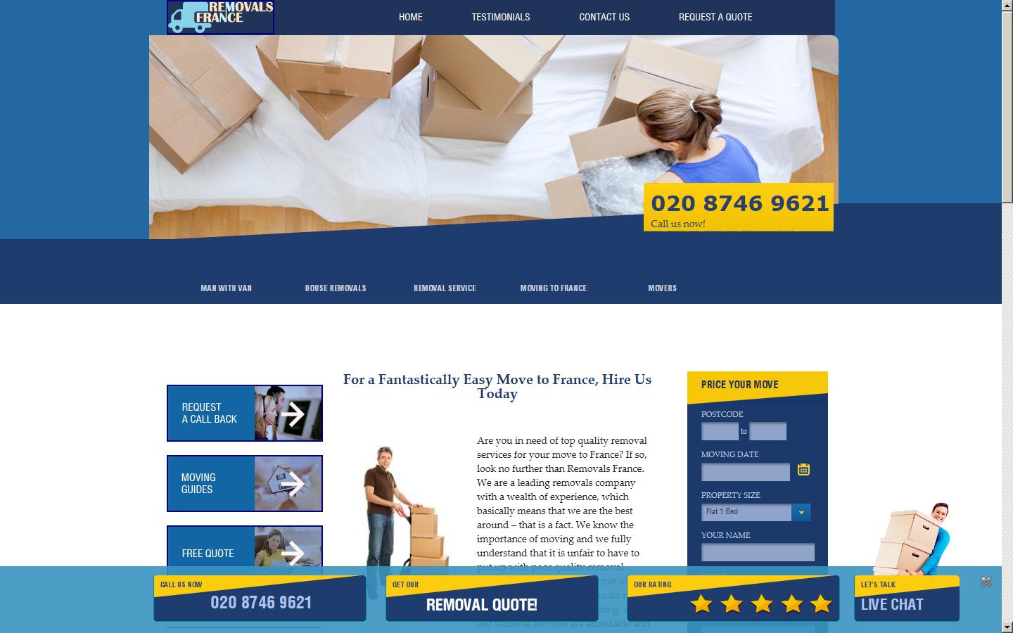 Removals France Website