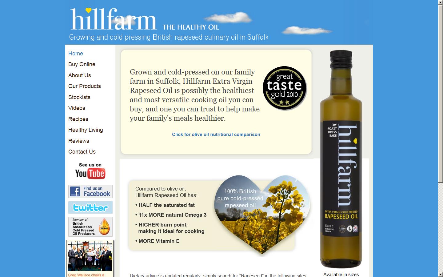 Hillfarm Oils Ltd Website