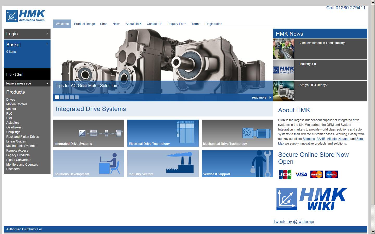 HMK Automation & Drives Website