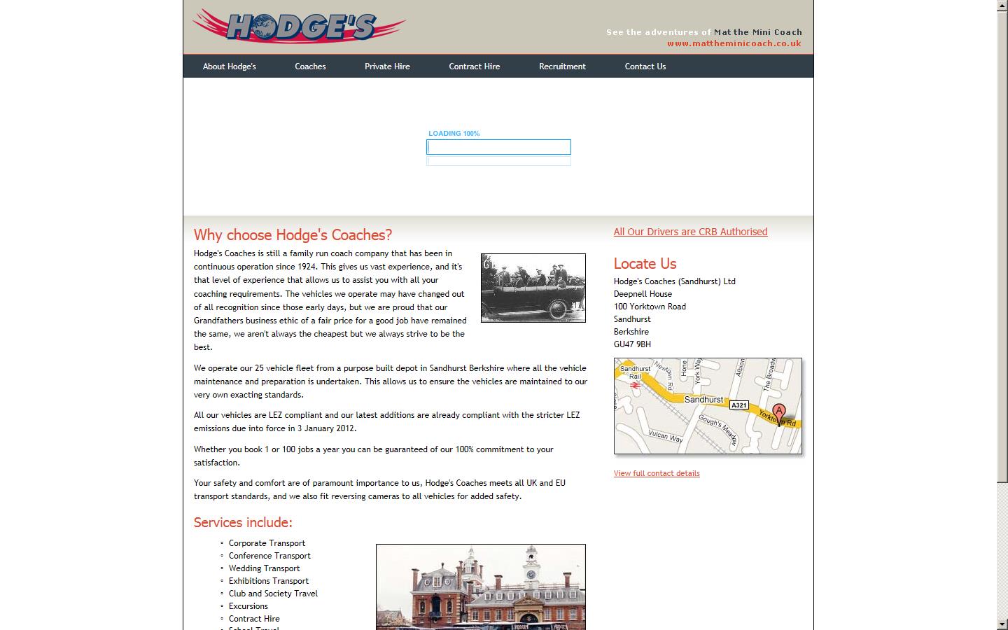 Hodge''s Coaches Ltd Website