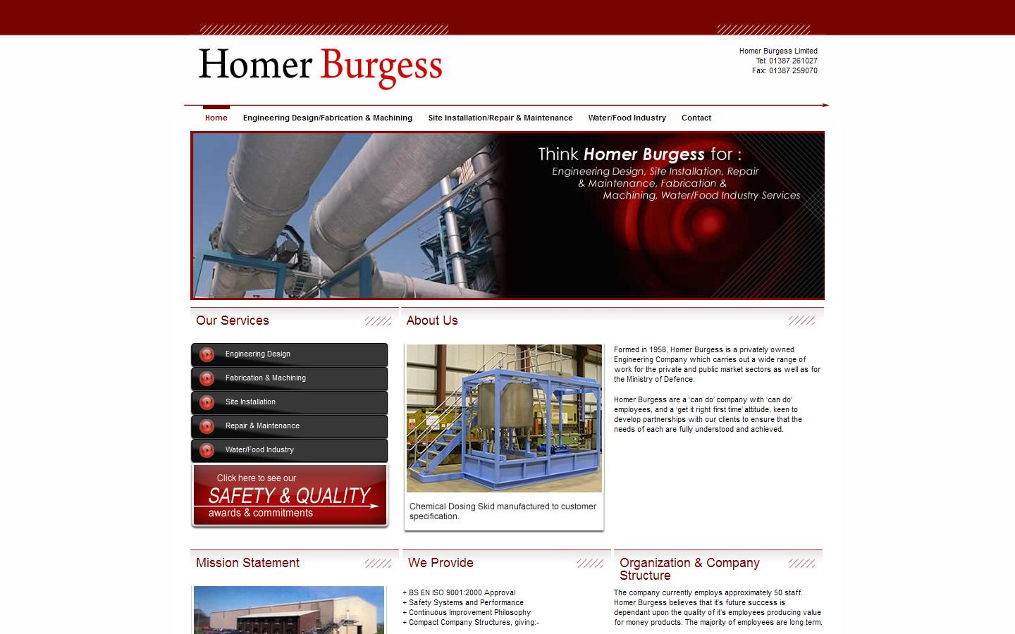 Homer Burgess Limited Website