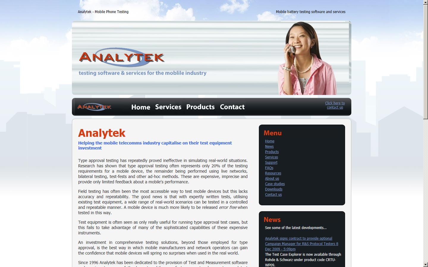 Analytek Ltd Website