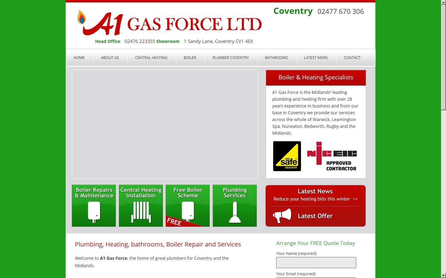 A1 gas force Ltd Website