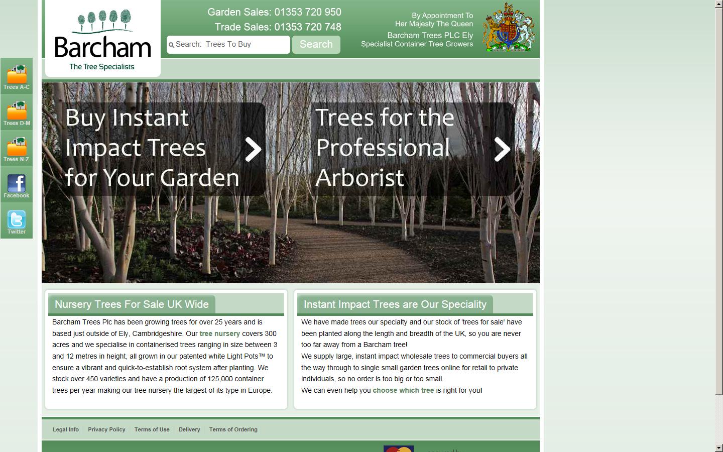 Barcham Trees Plc Website