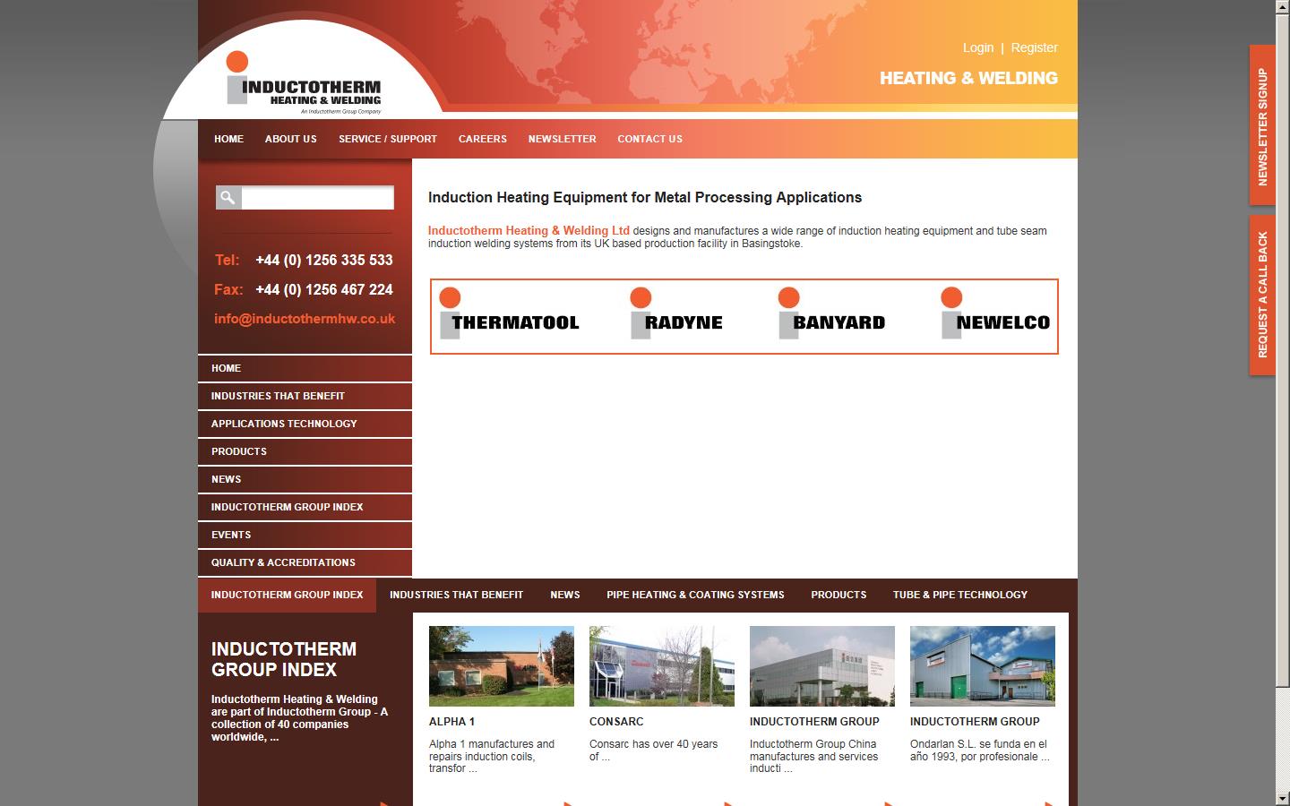 Inductotherm Heating & Welding Ltd Website