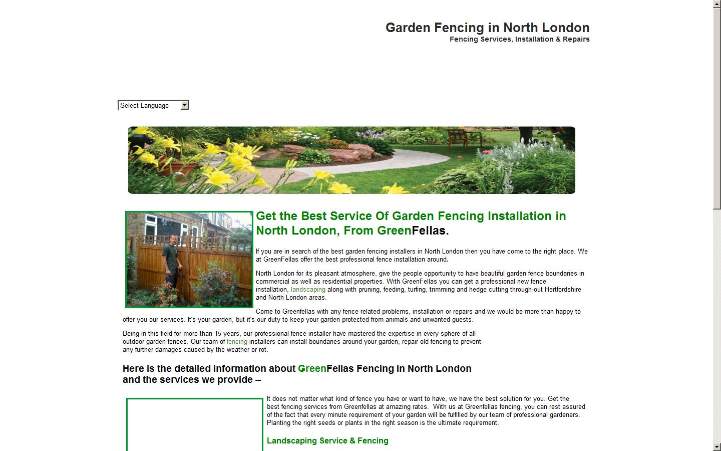 Greenfellas Garden Services London Website