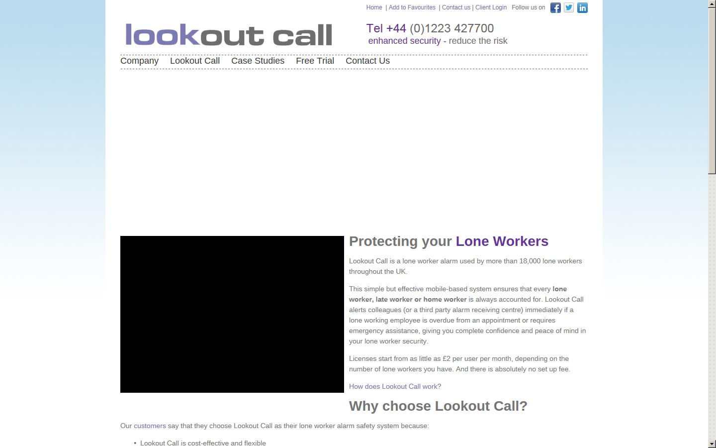 Lookout Call Website