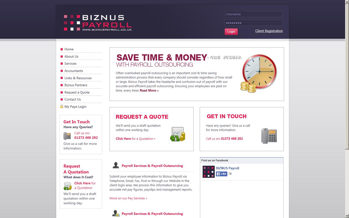 Biznus Payroll Website