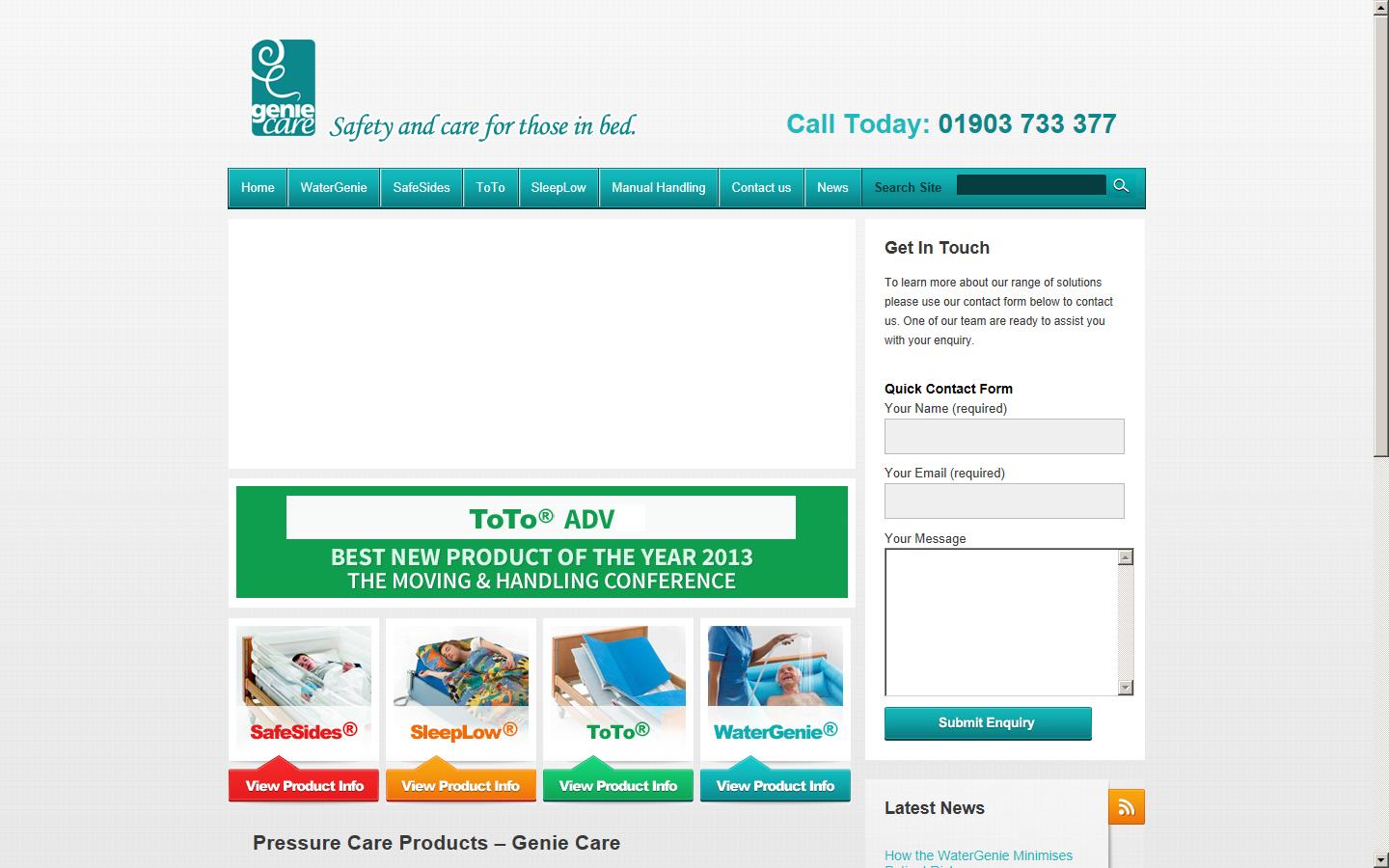 Genie Care Ltd Website