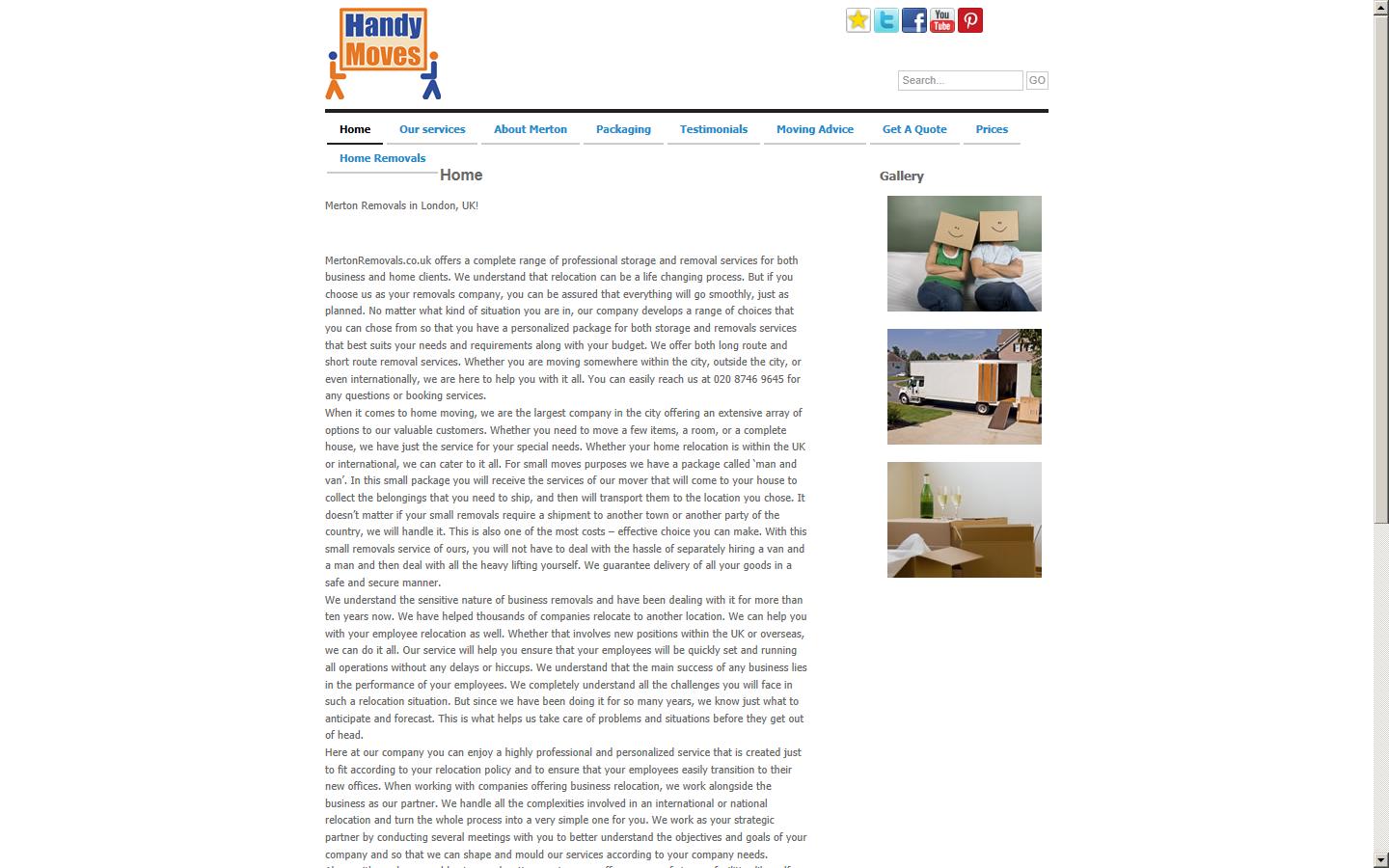 Merton Removals Website