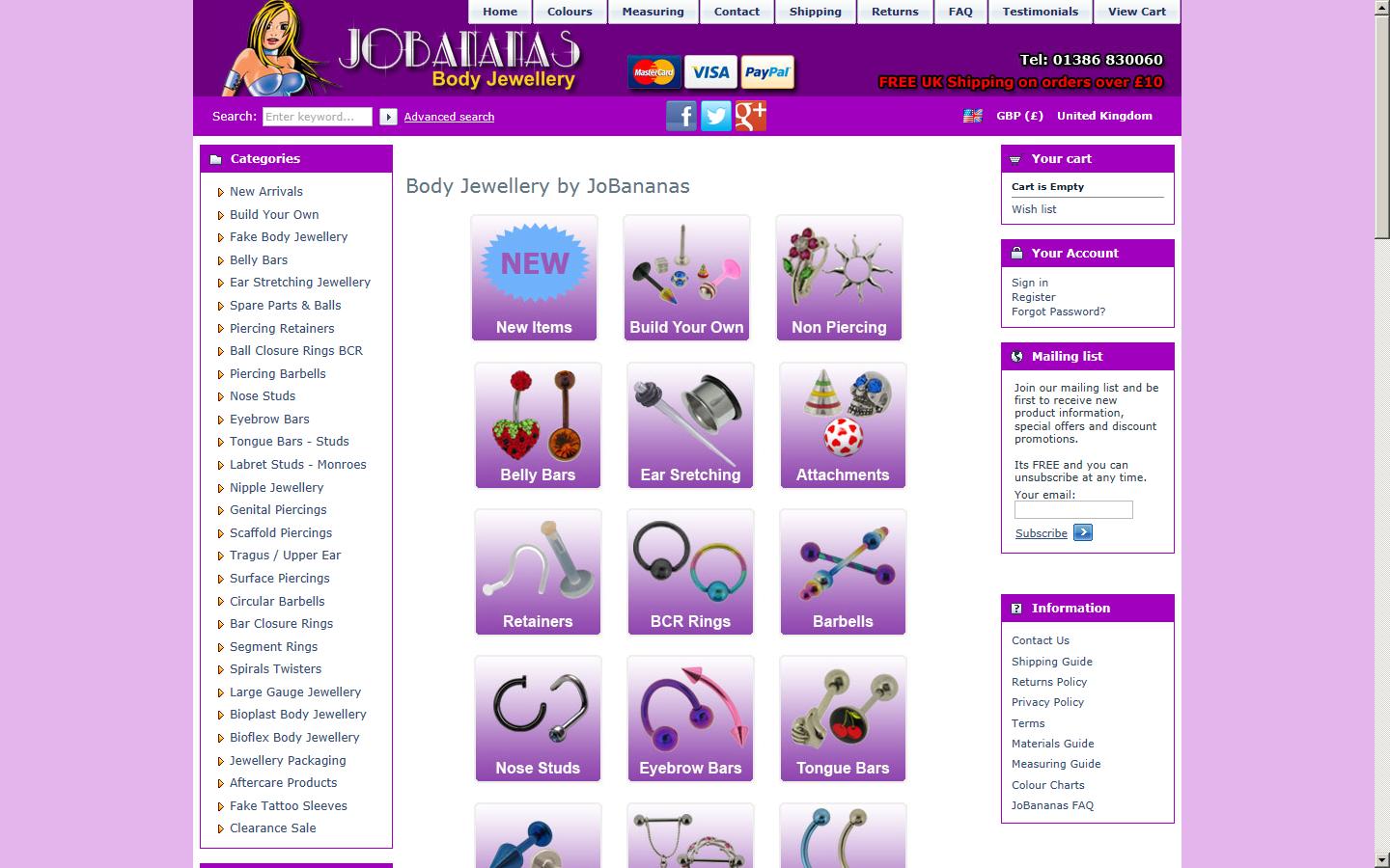 JoBananas Ltd Website