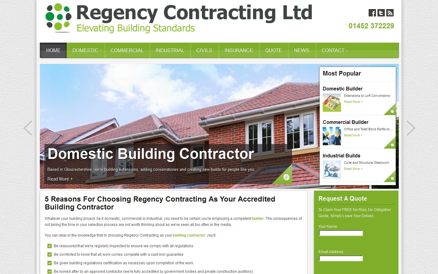 Regency Contracting Cheltenham Ltd Website