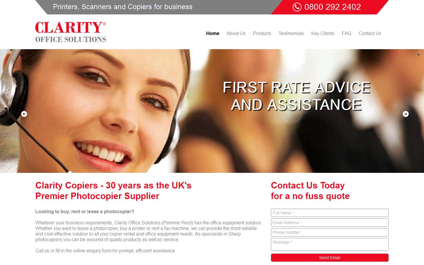 Clarity Office Solutions (Manchester) Website