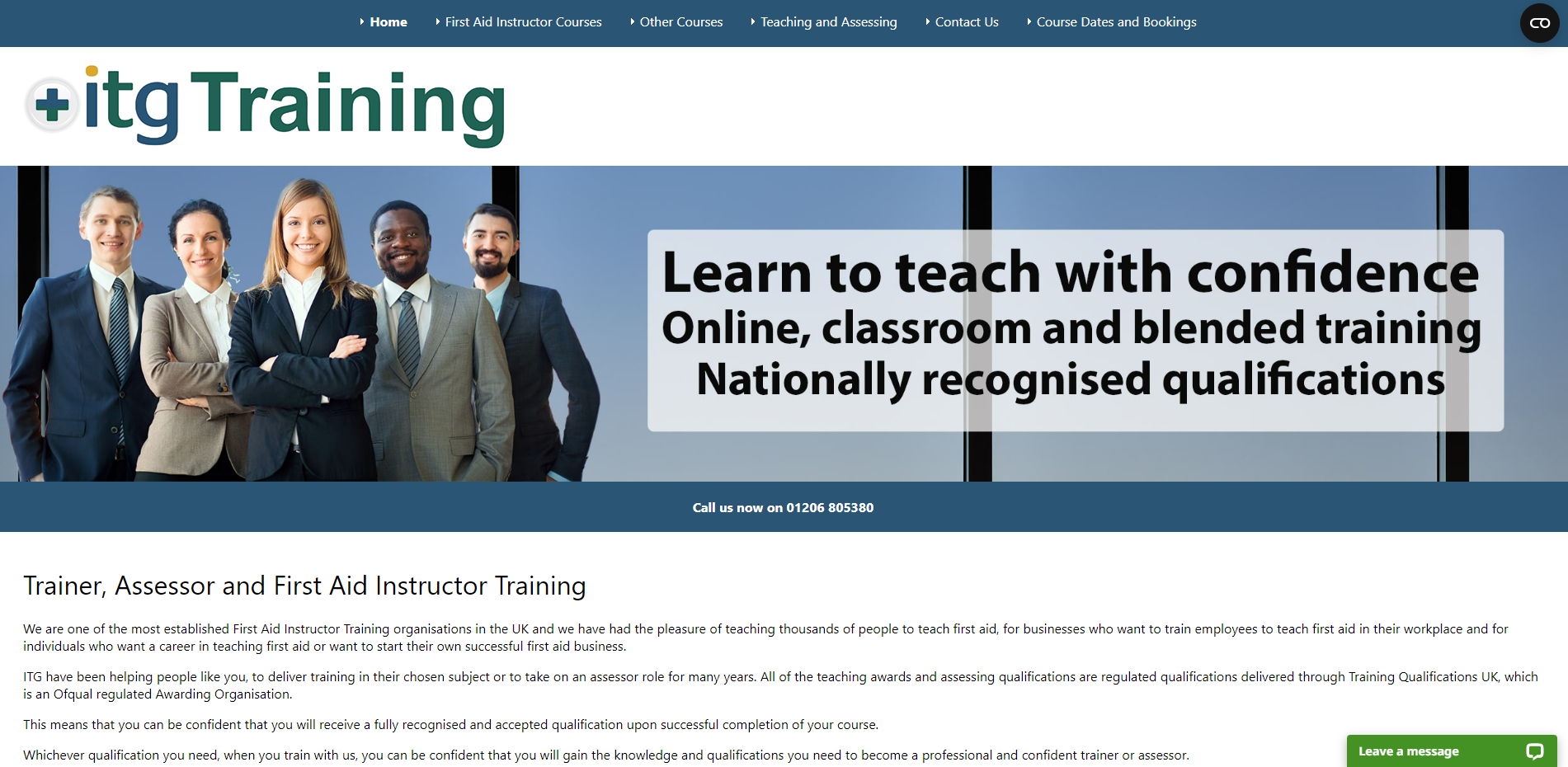 ITG Instructor Training Limited Website